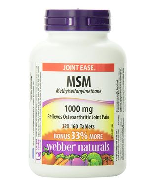  缓解关节疼痛！Webber Naturals甲基磺酰甲烷 （MSM）关节疼痛消炎片 11.4加元并包邮！