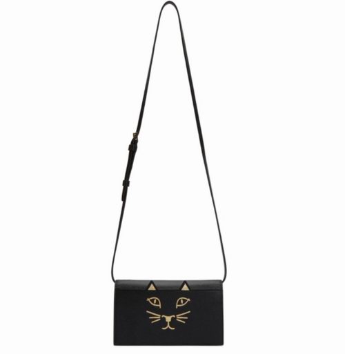  Charlotte Olympia 黑色小牛皮猫咪包 439加元，原价 895加元，包邮