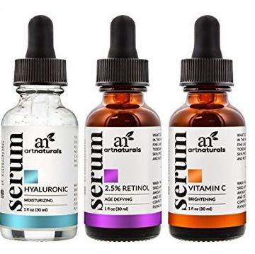  Art Naturals抗衰老系列：维生素C/视黄醇/透明质酸血清套装 32.95加元（各1.0盎司）!