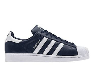  ADIDAS 阿迪达斯 Superstar男款海军色休闲鞋 70加元，原价 100加元，HBC信用卡用户满150加元立减50加元！