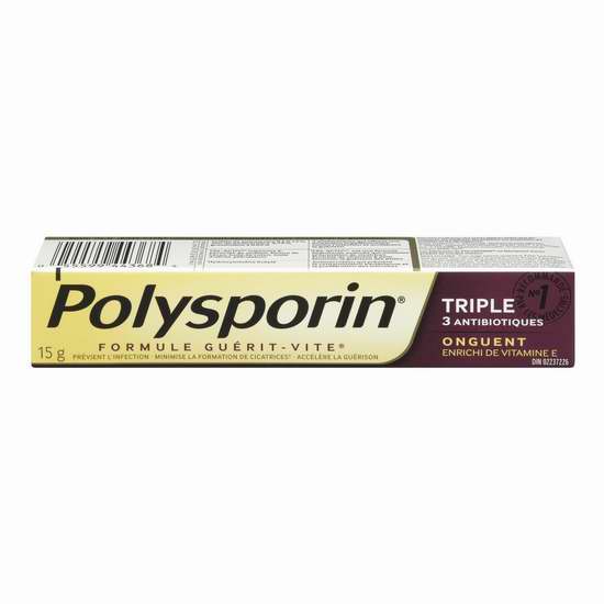  Polysporin Triple Antibiotics 消炎杀菌 强效伤口愈合膏（15克）6.5折  7.19加元！
