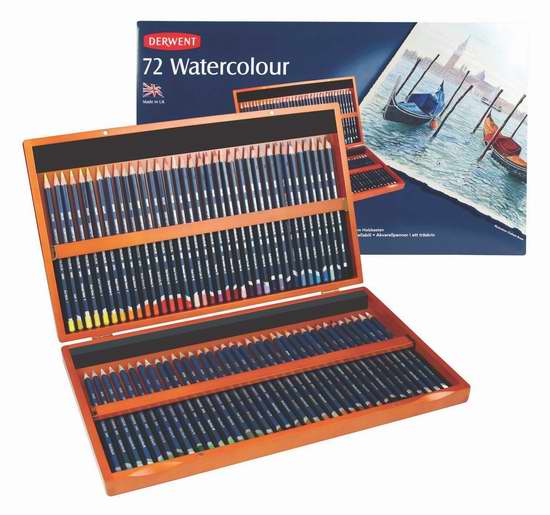  历史新低！Derwent 得韵 32891 Watercolor 72色水彩铅笔木盒装3.5折 92.95加元限时特卖并包邮！