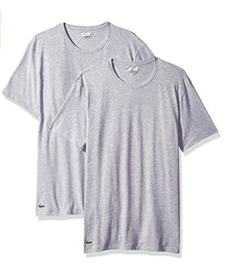  历史新低！Lacoste 法国鳄鱼 男士棉质弹力T恤2件套（S码、灰黑两色） 24.38-28.33加元限时特卖！