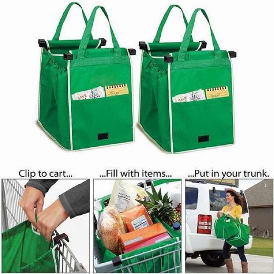  i-Auto Time 可折叠超市环保购物袋2件套 8.49加元限量特卖！