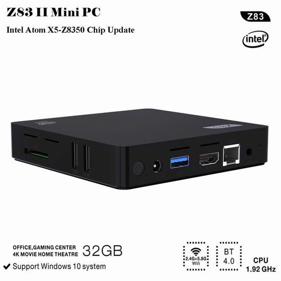  Plater Z83-II 超迷你PC电脑（2GB / 32GB） 117.29加元限量特卖并包邮！