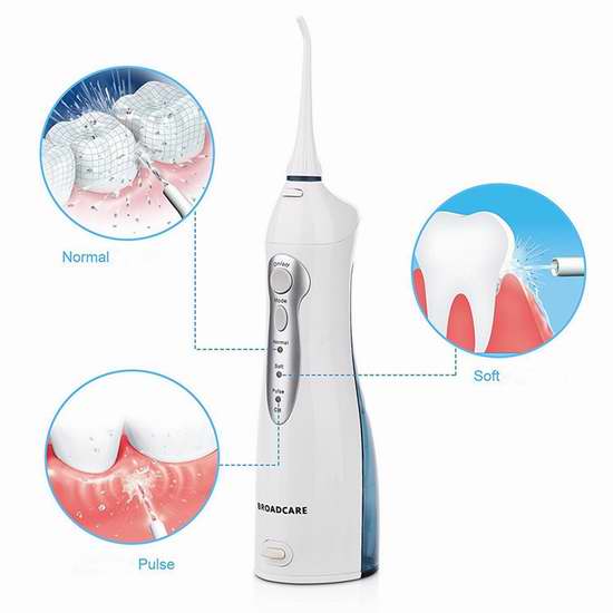  BROADCARE BC-2005-CA 充电式强力脉冲口腔冲牙器/水牙线 39.09加元包邮！