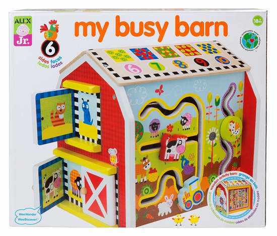  历史新低！ALEX Toys My Busy Barn 1998 忙碌的小谷仓 儿童益智玩具2.5折 23.12加元限时清仓！