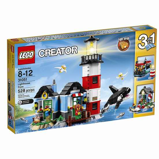  历史新低！LEGO 乐高 31051 创意百变系列 灯塔小屋积木套装6折 44.95加元限时特卖并包邮！