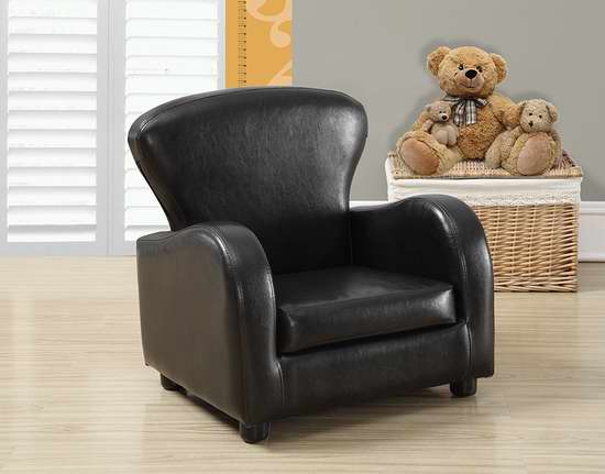  历史新低！ Monarch Specialties I 8140 20英寸棕色人造革幼儿沙发 90.99加元限时特卖并包邮！