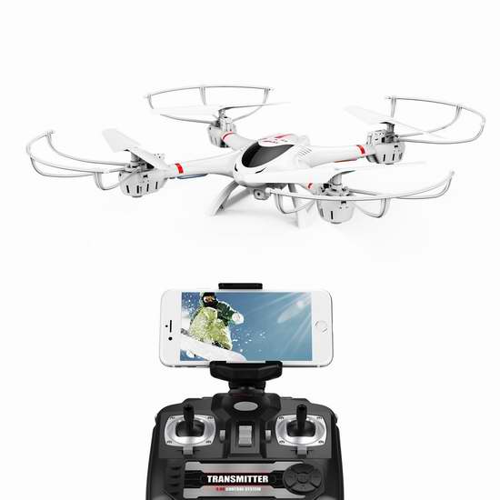  DBPOWER MJX X400W FPV RC 四轴 高清实时航拍无人机 49.99加元限量特卖并包邮！