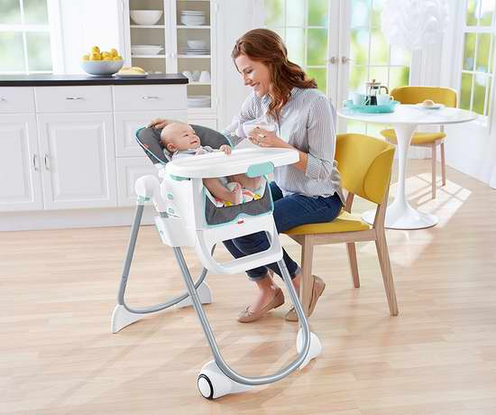  历史新低！Fisher-Price 费雪 Total Clean Geometric 四合一成长型婴幼儿高脚餐椅5.3折 80加元包邮！