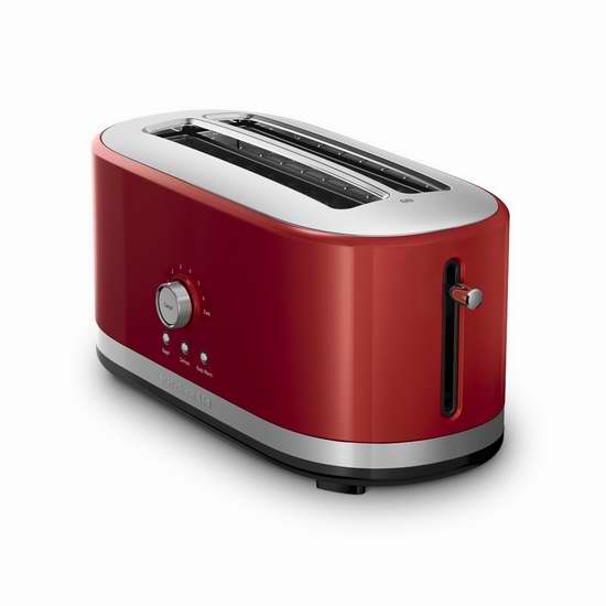  历史新低！KitchenAid KMT4116ER 超长插槽4片式烤面包机4折 79.99加元包邮！