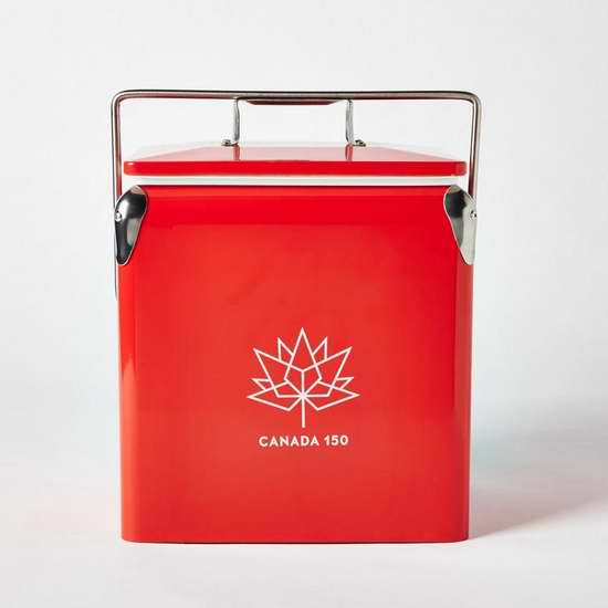  SEARS Canada 150 国庆纪念版 便携式复古金属保温箱 59.97加元包邮！