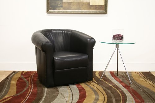  售价大降！历史新低！Baxton Studio Julian 黑色人造革单人沙发2.8折 160.7加元清仓并包邮！