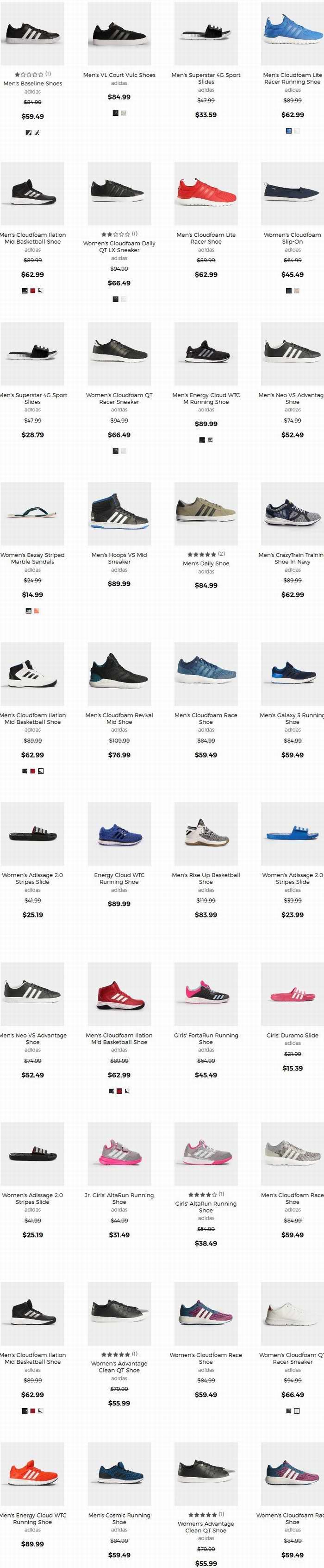精选数十款 Adidas 阿迪达斯 成人儿童运动鞋特价销售，额外立减10加元！