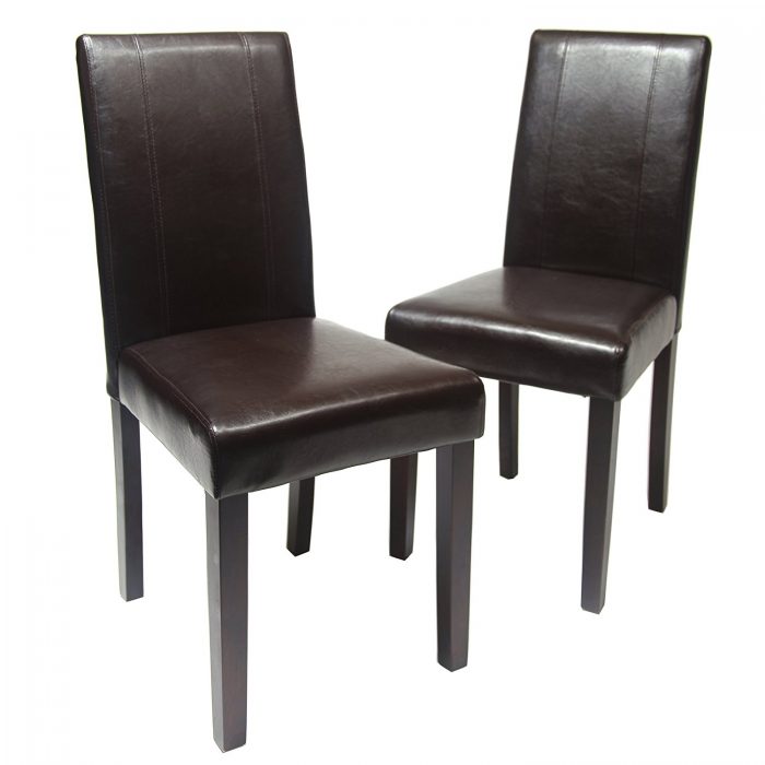  Roundhill 实木人造革餐椅 2件套  98.6加元限量特卖，原价 155.88加元，包邮，会员专享！