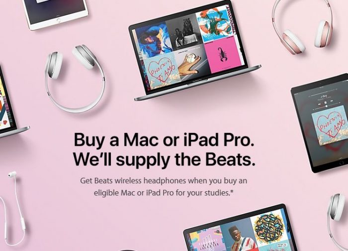  Apple Store 学生优惠，买新款MacBook Pro, iPad Pro等产品送送Beats无线蓝牙耳机！