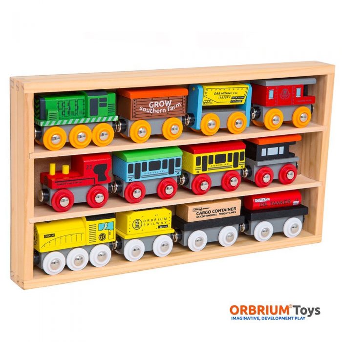  Orbrium Toys 木质小火车玩具套装 35加元，原价 86.58加元，包邮