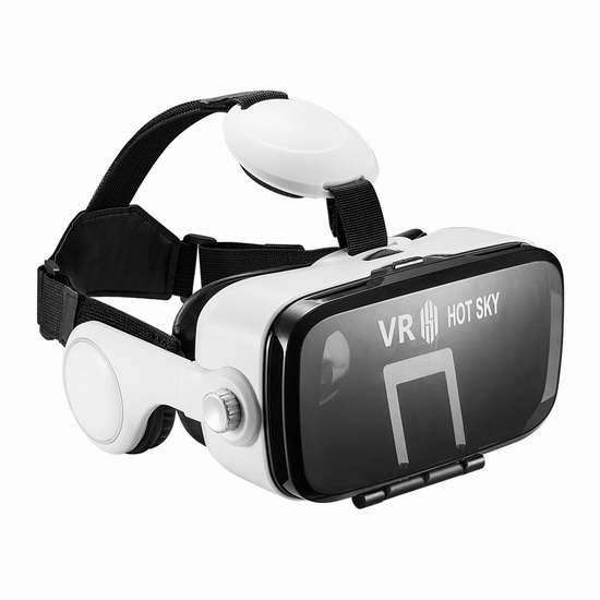  HOT SKY 3D VR 头戴式虚拟现实眼镜（内置耳机） 23.19加元限量特卖并包邮！