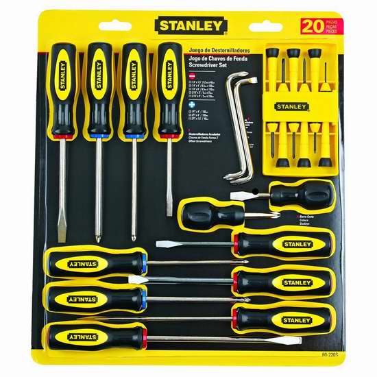  历史新低！Stanley 60-220 螺丝刀20件套 27.14加元！
