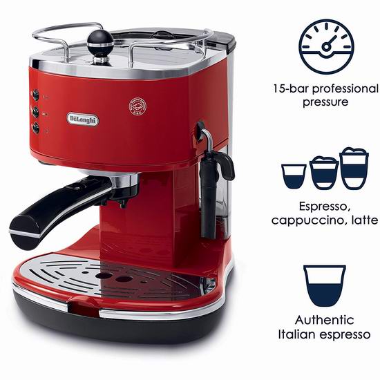  DeLonghi 德龙 ECO310R 泵压式咖啡机7.1折 199.99加元包邮！