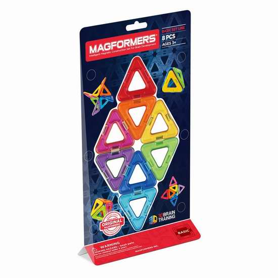  历史新低！Magformers 三角形益智磁力积木8件套5.2折 10.97加元！