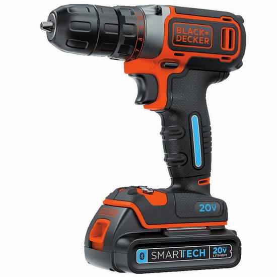  历史新低！BLACK + DECKER BDCDDBT120C Smartech 智能电池 无绳电钻/起子机 66.34加元包邮！