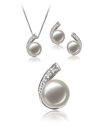  PearlsOnly 7.0-8mm AA淡水珍珠纯银项链+耳钉套装 129加元限量特卖并包邮！会员专享！