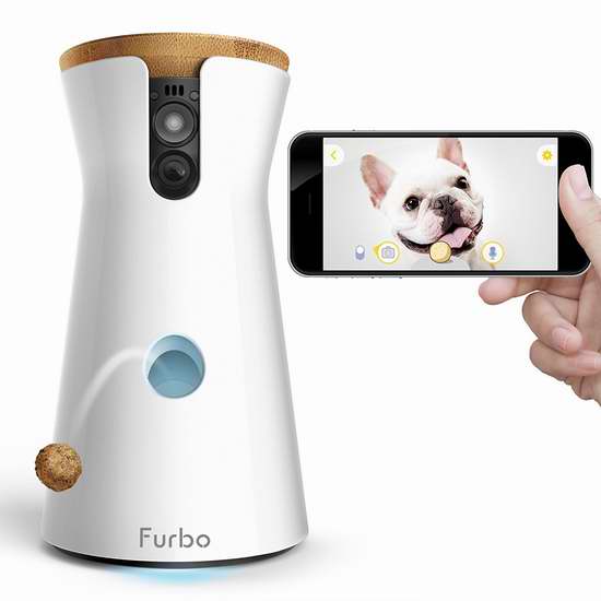  历史最低价！Furbo 宠物狗 WiFi智能喂食器/远程互动监视器 199加元包邮！再送一包狗狗零食！