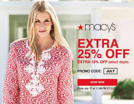  Macy's 梅西百货 七月黑五特卖周！精选大量美包、美鞋、美衣、床上用品、厨房用品、首饰手表等特价销售，额外再打7.5折！