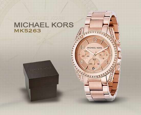  近史低价！Michael Kors MK5263 瑰丽晶钻 女士玫瑰金三眼腕表/手表4.1折 138.61加元包邮！