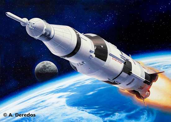  Revell of Germany Apollo Saturn V 土星5号运载火箭模型 48.72加元包邮！