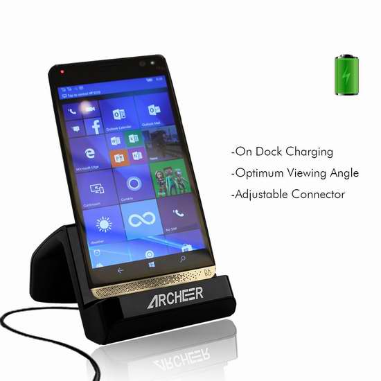  ARCHEER USB C接口 手机充电座 8加元！
