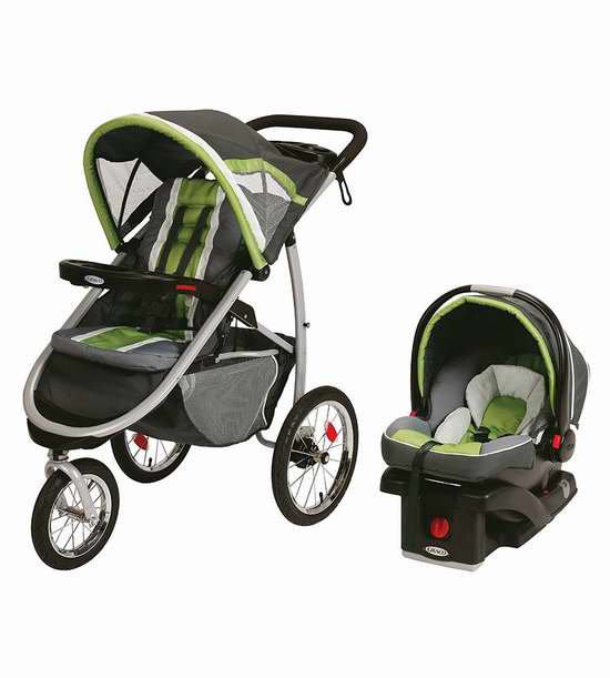  Graco 葛莱 FastAction 大三轮婴儿推车 + 车载提篮5.8折 369.97加元包邮！2色可选！