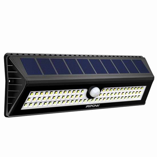  Mpow 77 LED 超亮太阳能防水运动感应灯 35.69加元限量特卖并包邮！