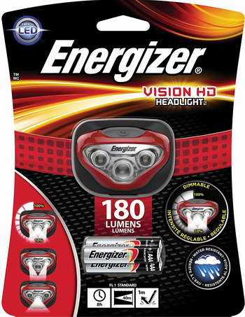  历史新低！Energizer Vision HD LED 高清头灯3.2折 8加元！