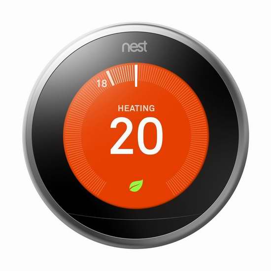  Nest 第3代 中央空调 恒温温控器 279.99加元，原价 329.99加元，包邮