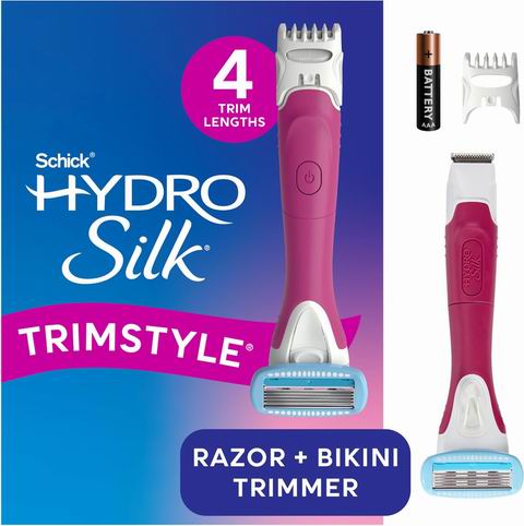 Schick Hydro Silk TrimStyle 2合1女士电动剃毛器+比基尼修剪剃刀 7.99加元（原价 14.29加元）