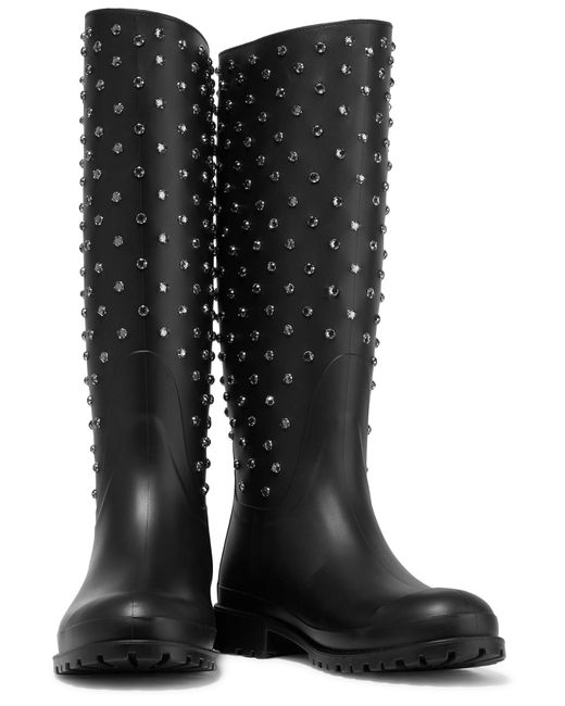  雨靴也能演绎尖端时尚！SAINT LAURENT 经典时尚节日雨靴 419.14加元（2色），原价 913.19加元
