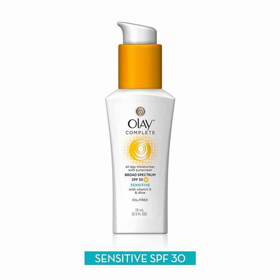  历史新低！Olay 玉兰油 Complete SPF30 敏感肌用完美防晒保湿乳（75ml x 2）16.04-16.94加元！