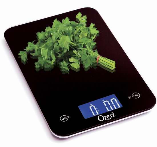  Ozeri Touch 专业数字式钢化玻璃厨房秤3.1折 10.95加元清仓！