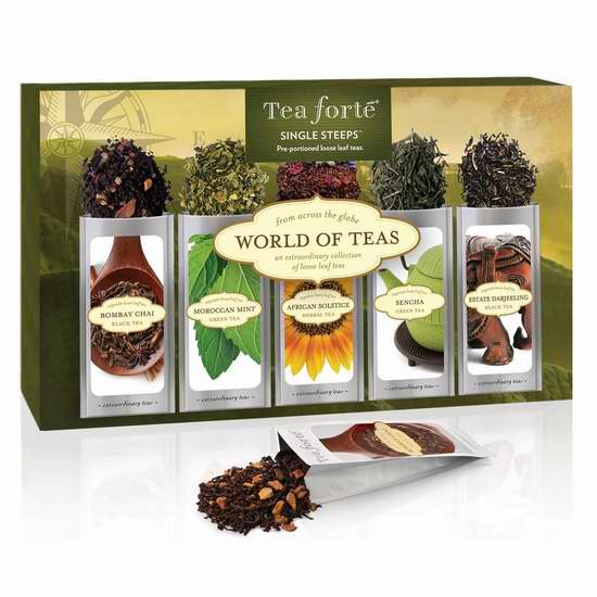  Tea Forte 绿茶+红茶+凉茶 15袋套装 16.34加元限量特卖！