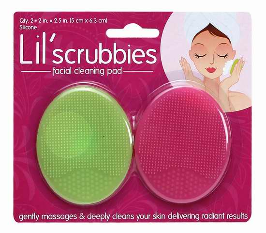  白菜价！历史新低！S & T Lil'scrubbies 硅胶洗脸刷2件套2.3折 2.22加元清仓！