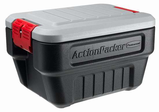  接近史低价！Rubbermaid ActionPacker 室内/户外 8加仑可锁定防水防尘储物箱3.8折 37.68加元包邮！