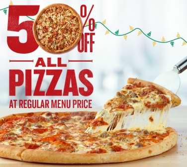  Domino's Pizza 在线下单订购披萨，享受5折优惠！