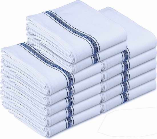  Utopia Towels 经典厨房纯棉毛巾12件套5折 24.99加元！