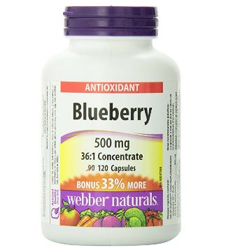  Webber Naturals Blueberry 36:1 天然蓝莓浓缩胶囊护眼抗氧化 10.43加元（原价 14.99加元）