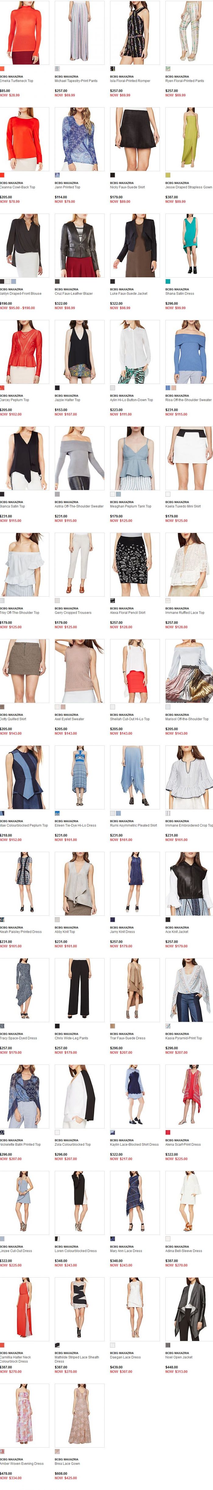 BCBG MAXAZRIA 精美夏季女装 2.7折起特卖！HBC卡用户额外8.5折！