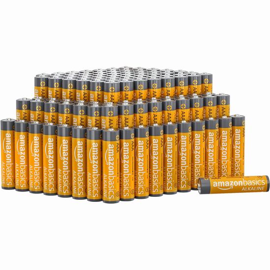  AmazonBasics AAA 高性能碱性电池100只装 30.99加元！