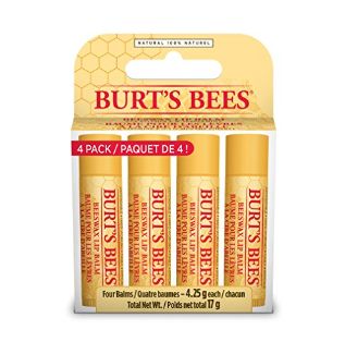  Burts Bees 小蜜蜂纯天然蜂蜡润唇膏 4支装 9.87-10.39加元！